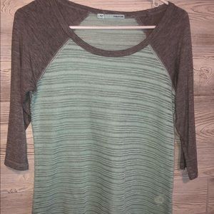 light blue and grey baseball tee